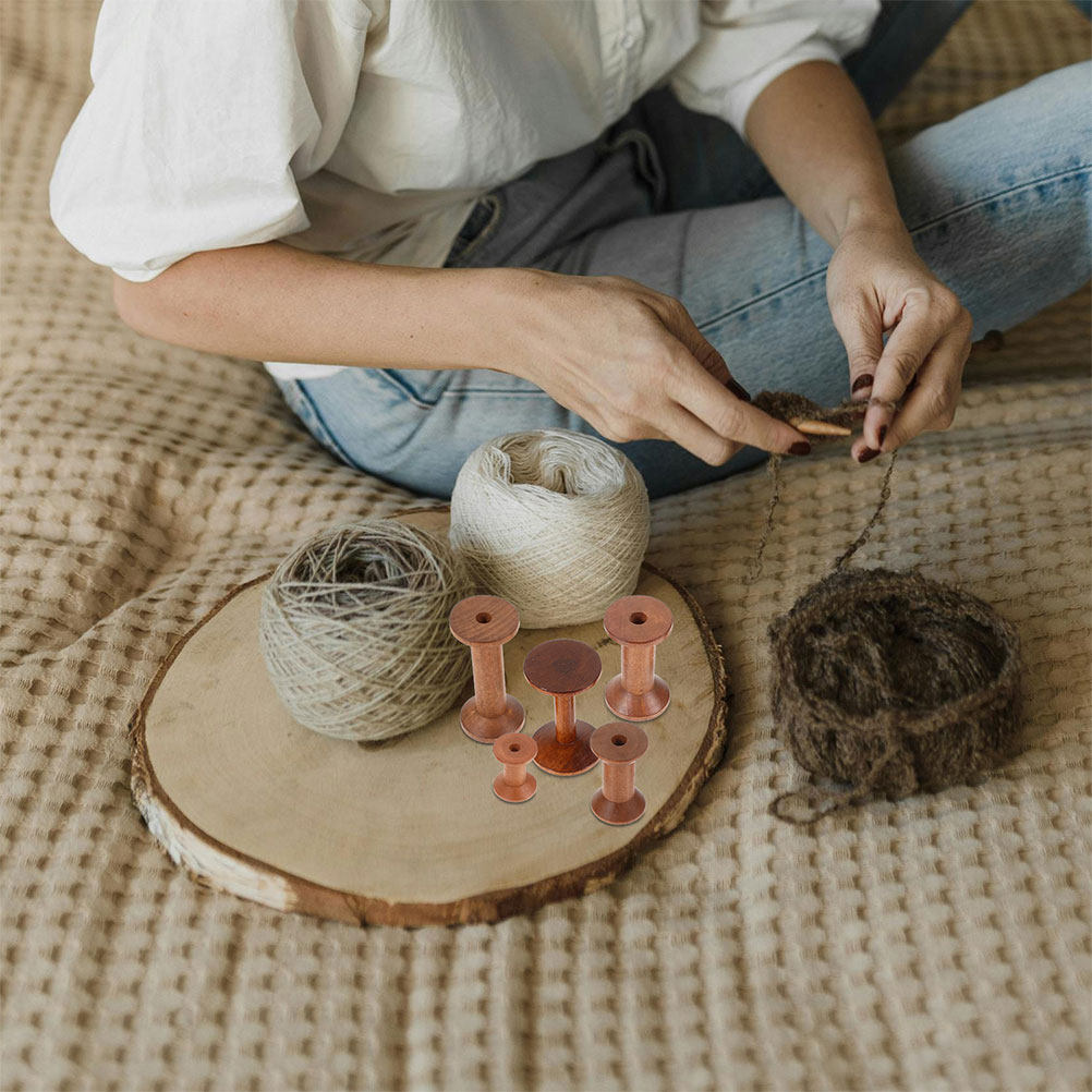 Sewing Knit - Набор из 7 деревянных шпулек для
