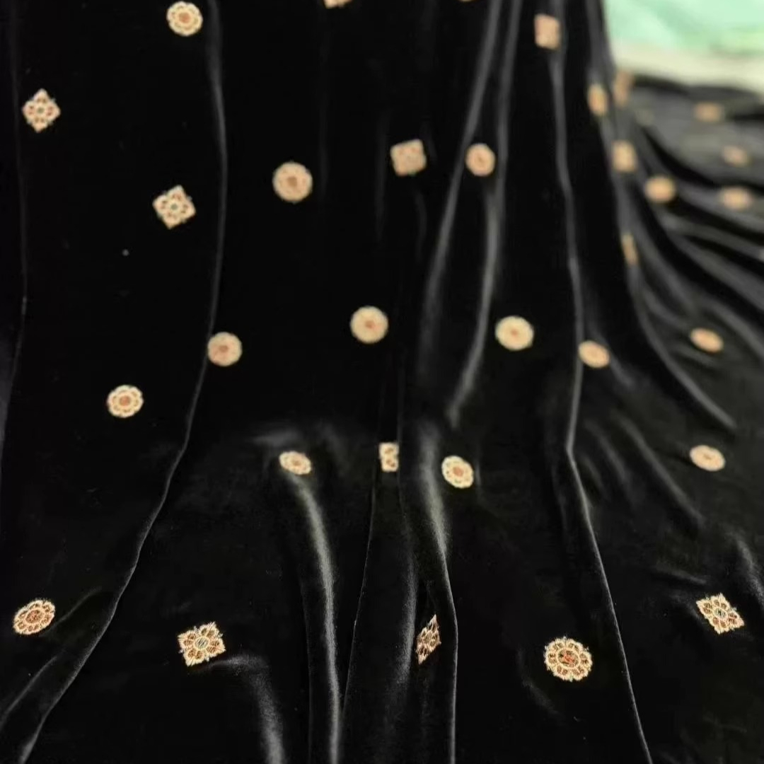 Черная, зеленая шелковая велюр – обзор и цена Sewing Velvet Fabric