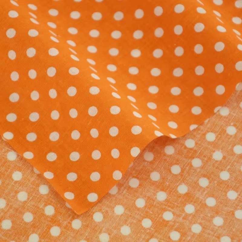 Белая оранжевая хлопковая ткан – обзор и цена Textile For Sewing