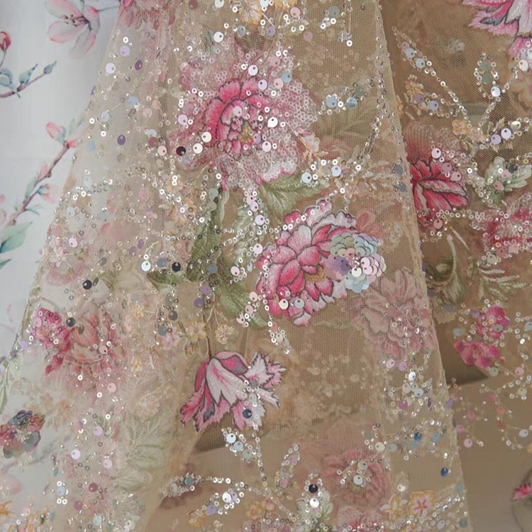 Роскошная кружевная ткань с би – обзор и цена Textile For Sewing